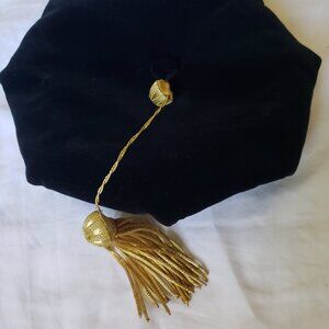 Phd Regalia Black Tam Jostens Academia Regalia Excellent Condition small